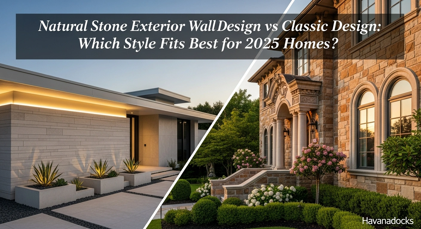 Natural Stone Exterior Wall Design vs Classic Home Design